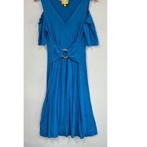 Liz Lange xs Midi blue dress with gold hoop